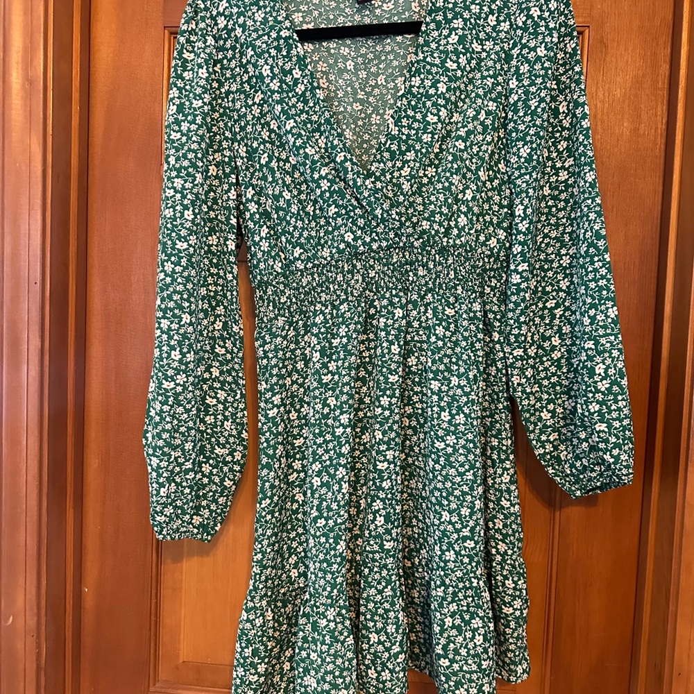 Floral Green Dress